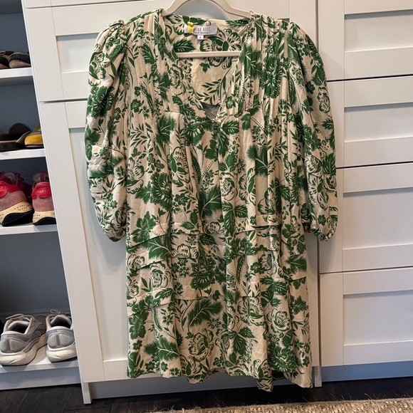 Hunter Bell Green and Cream Floral Dress - Picture 2 of 7